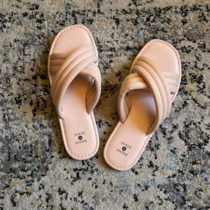 Baby pink slide sandals